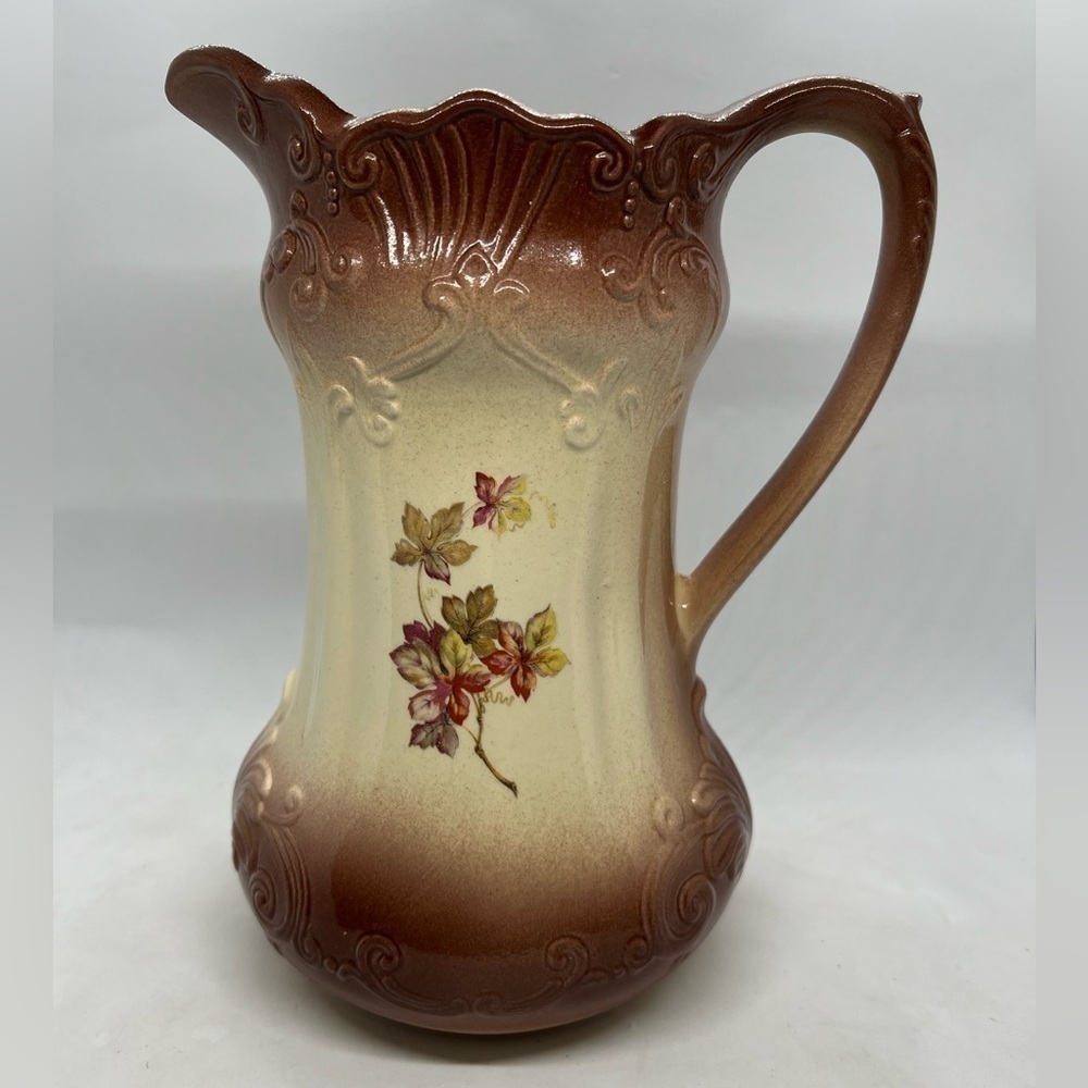 Ironstone Two-toned Dry Sink Pitcher Reproduction